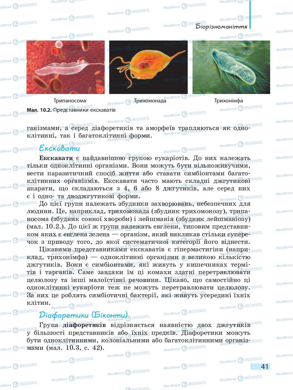 Підручники Біологія 10 клас сторінка 41