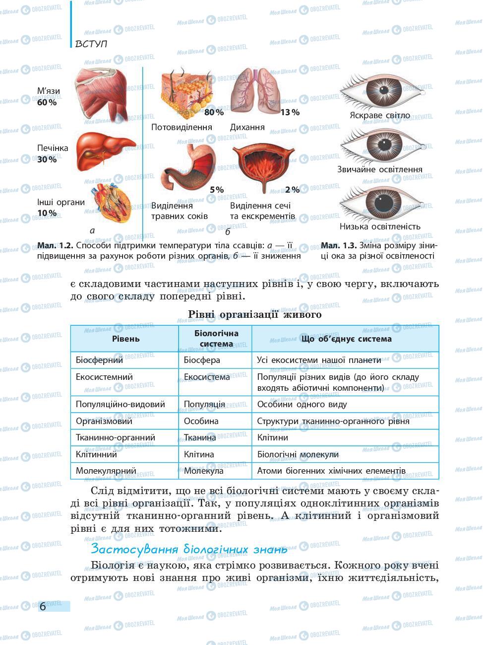 Підручники Біологія 10 клас сторінка 6