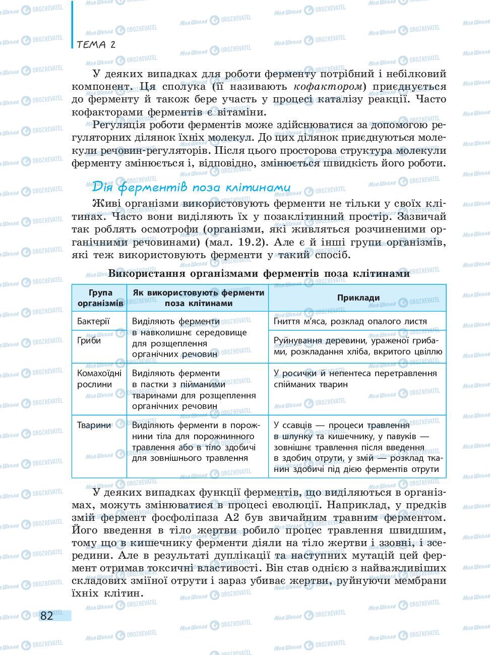 Підручники Біологія 10 клас сторінка 82