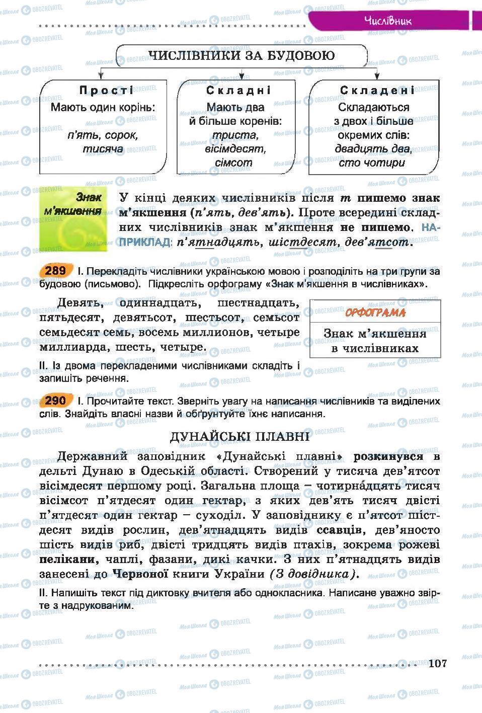 Учебники Укр мова 6 класс страница 107