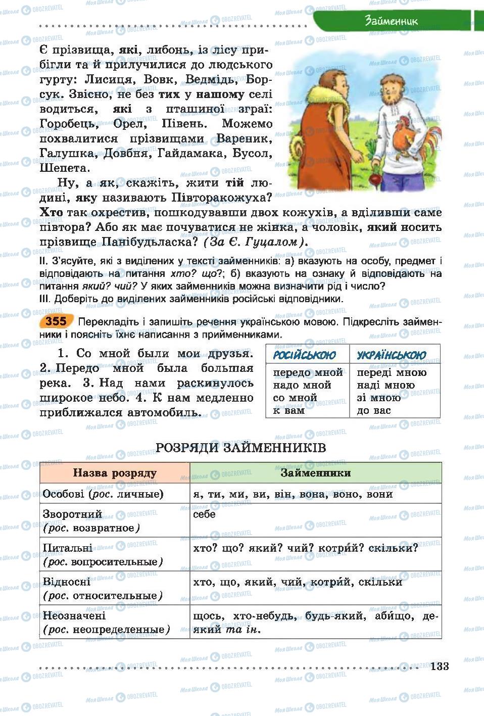 Підручники Українська мова 6 клас сторінка 133