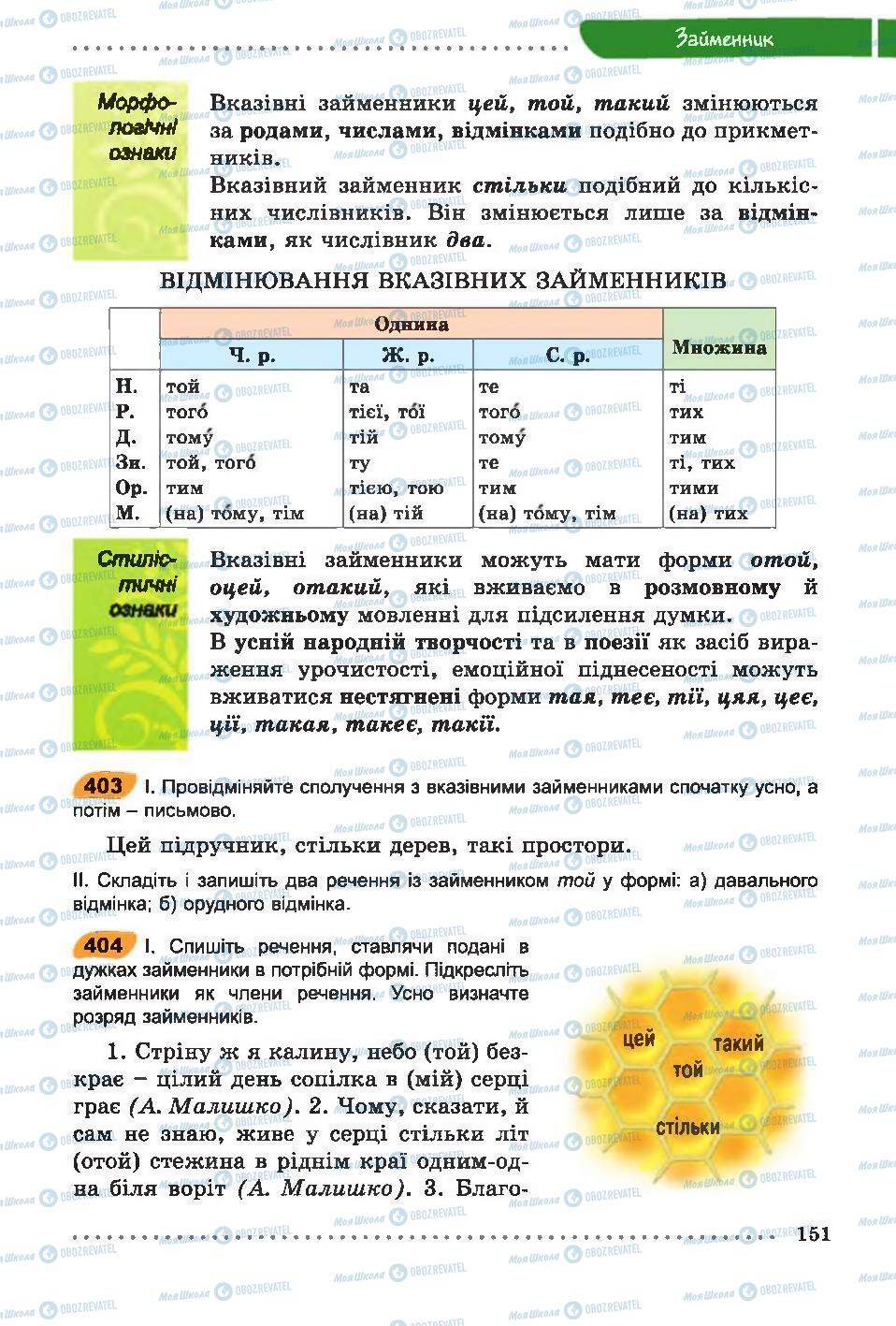 Учебники Укр мова 6 класс страница 151