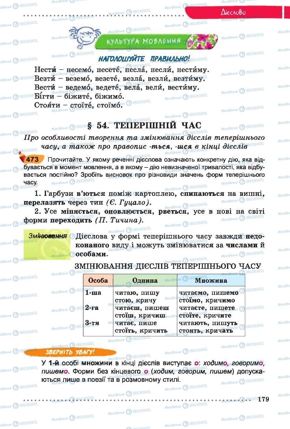 Учебники Укр мова 6 класс страница 179