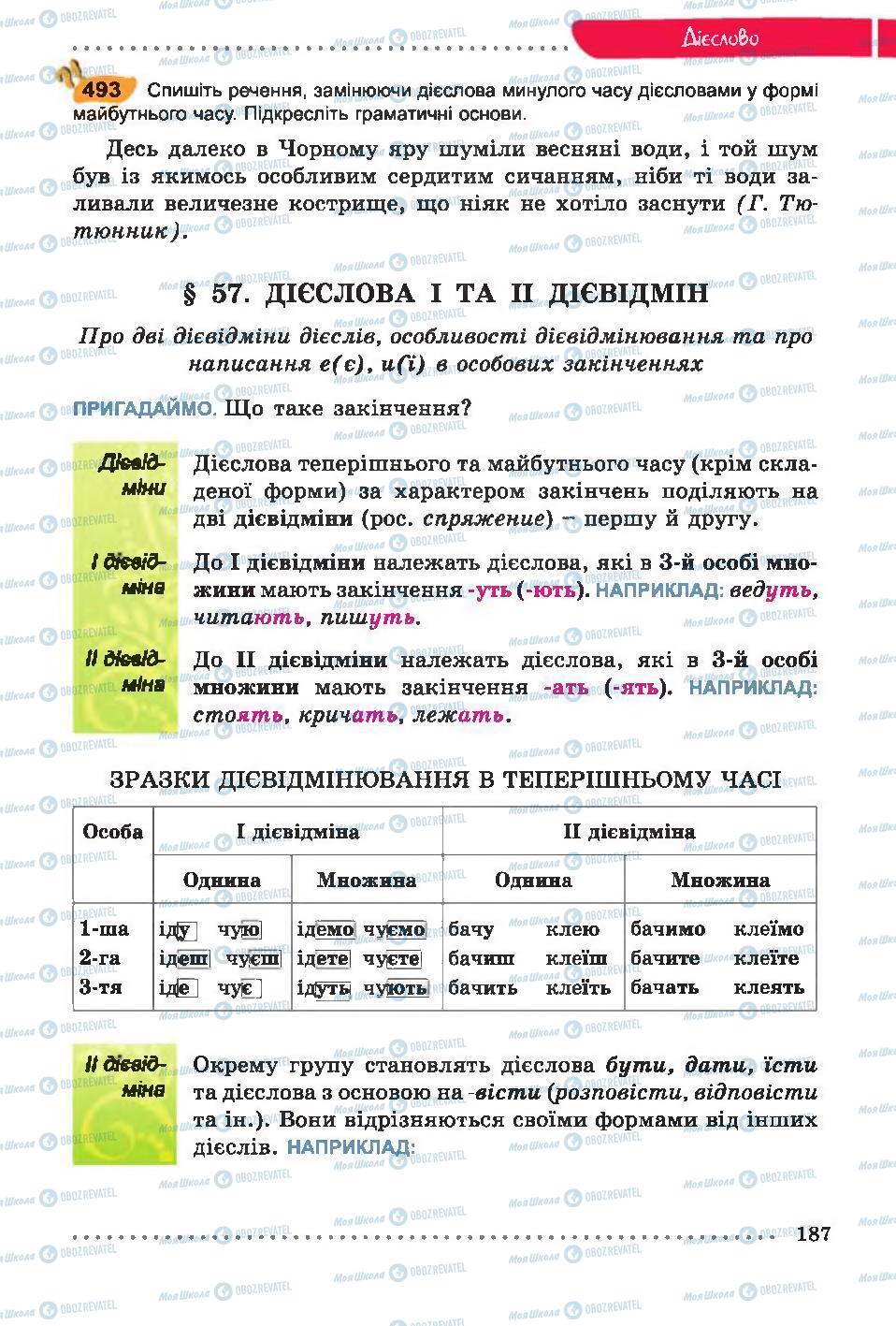 Учебники Укр мова 6 класс страница 187