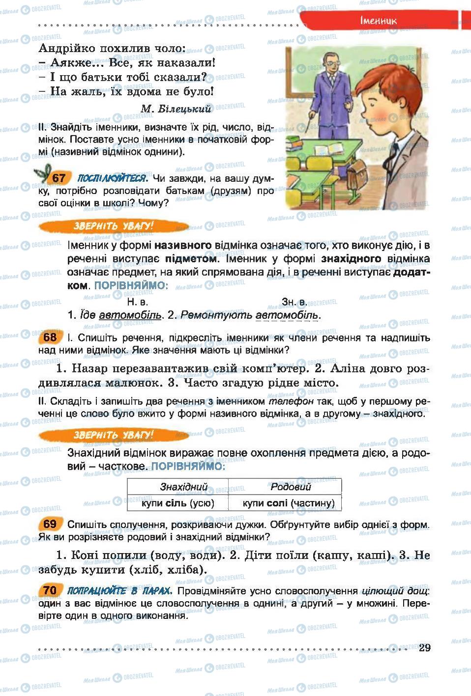 Підручники Українська мова 6 клас сторінка  29