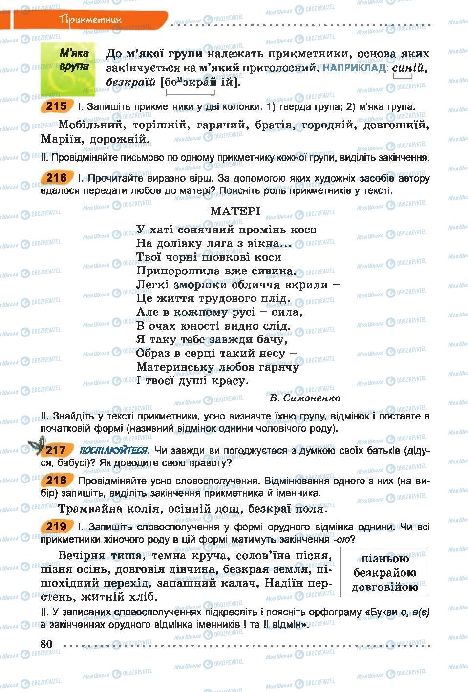 Підручники Українська мова 6 клас сторінка 80