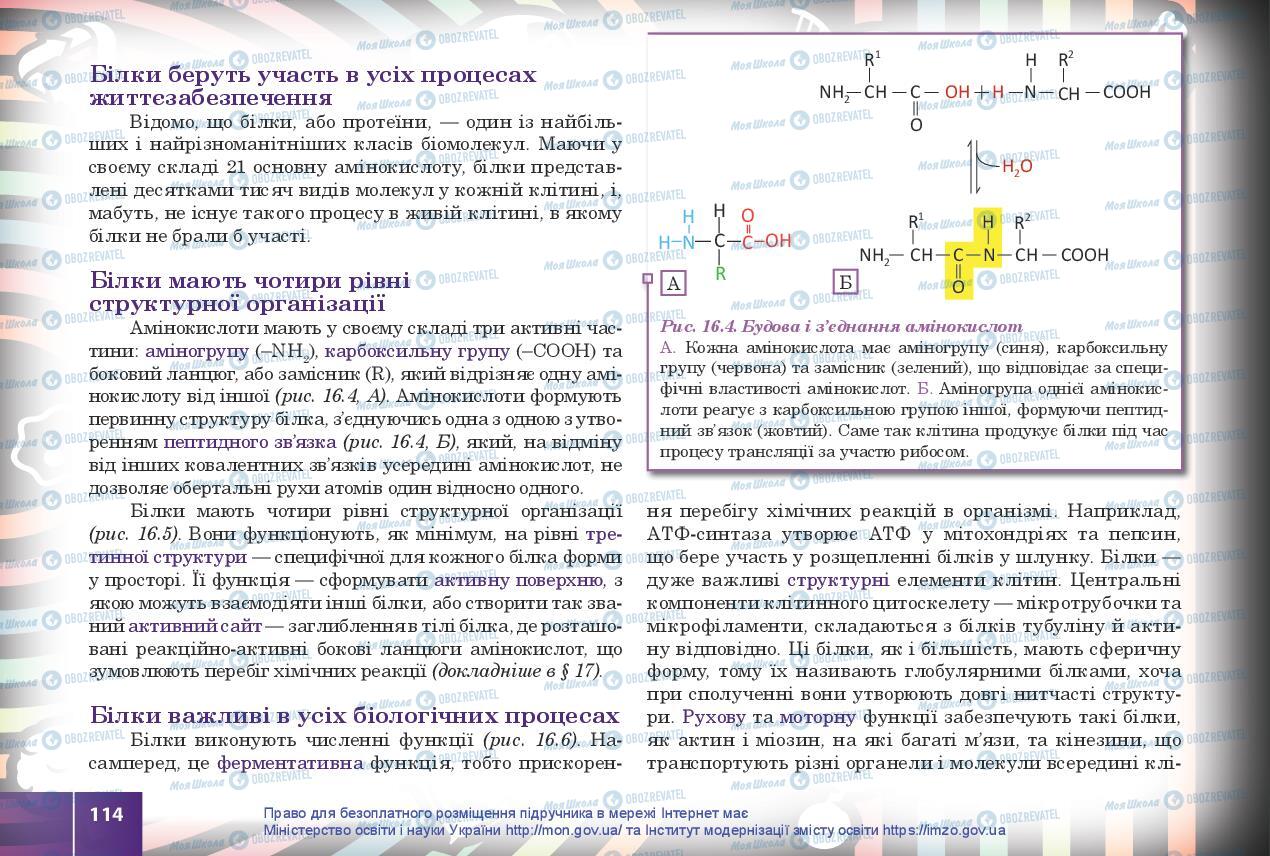 Підручники Біологія 10 клас сторінка 114