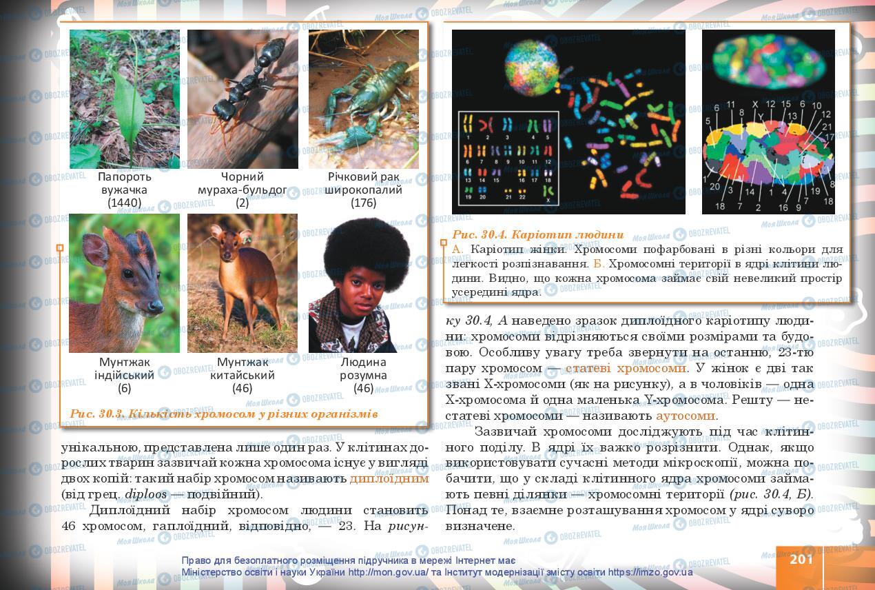 Підручники Біологія 10 клас сторінка 201