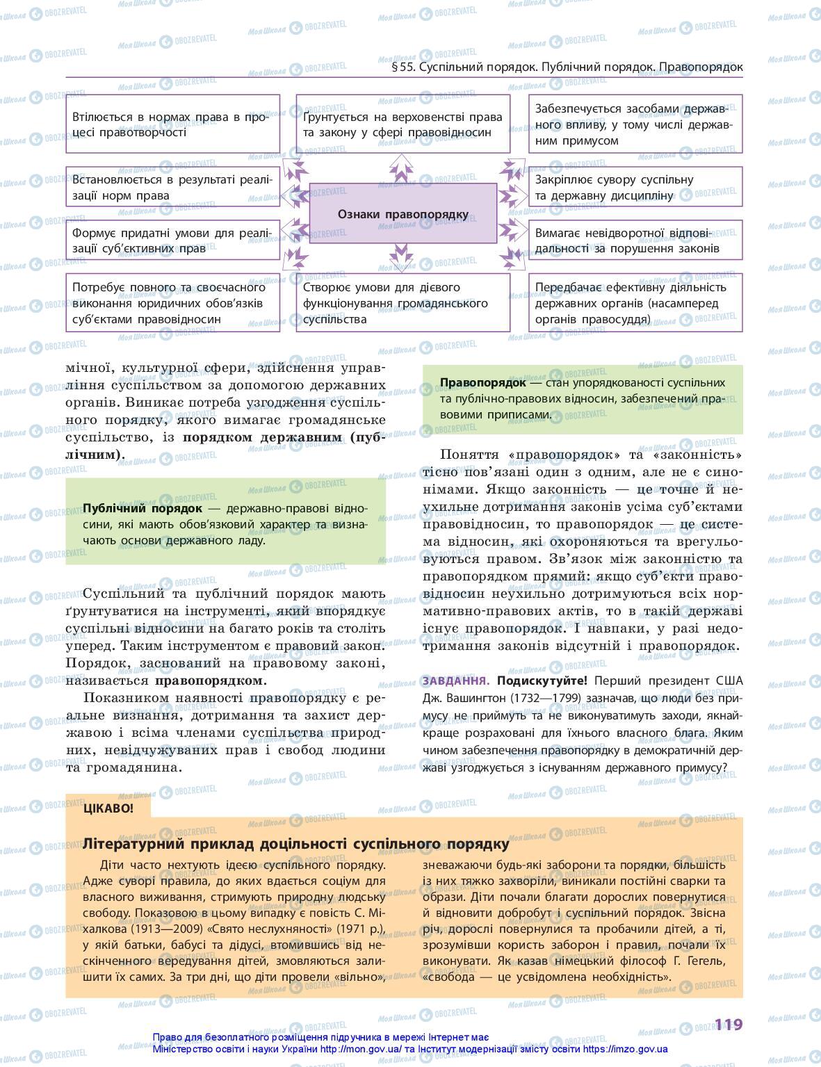 Підручники Правознавство 10 клас сторінка 119