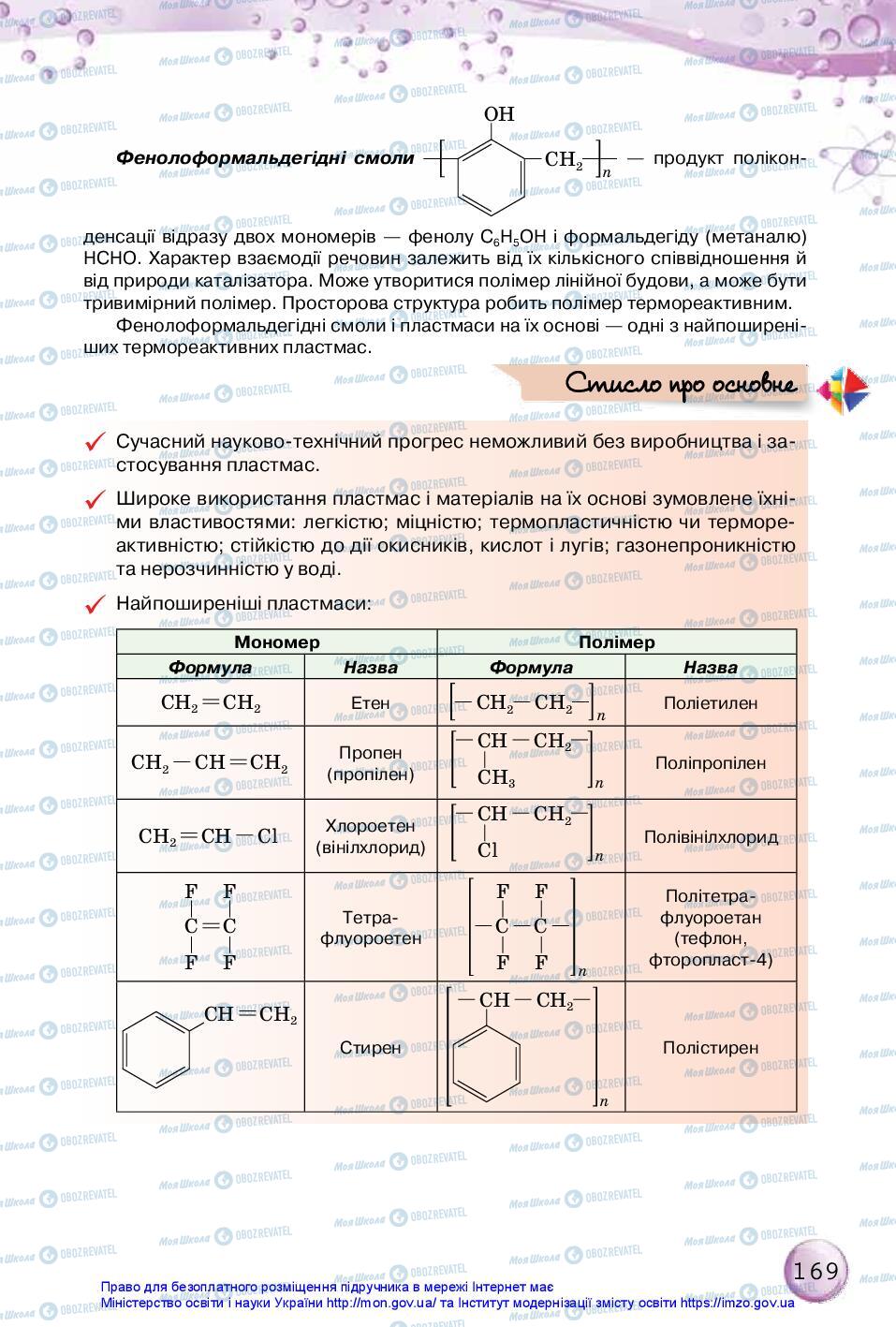 Учебники Химия 10 класс страница 169