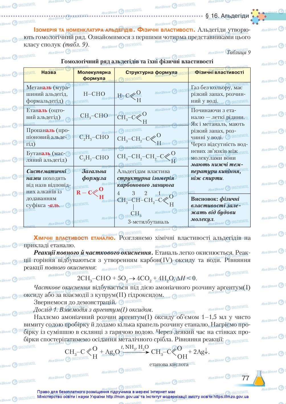Підручники Хімія 10 клас сторінка 77