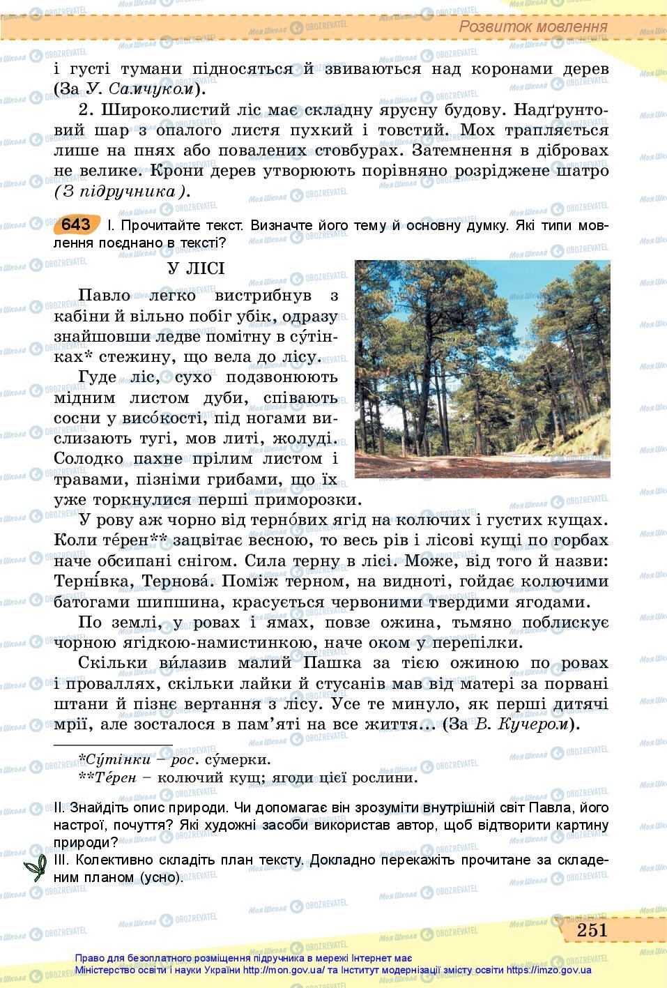 Підручники Українська мова 6 клас сторінка 251