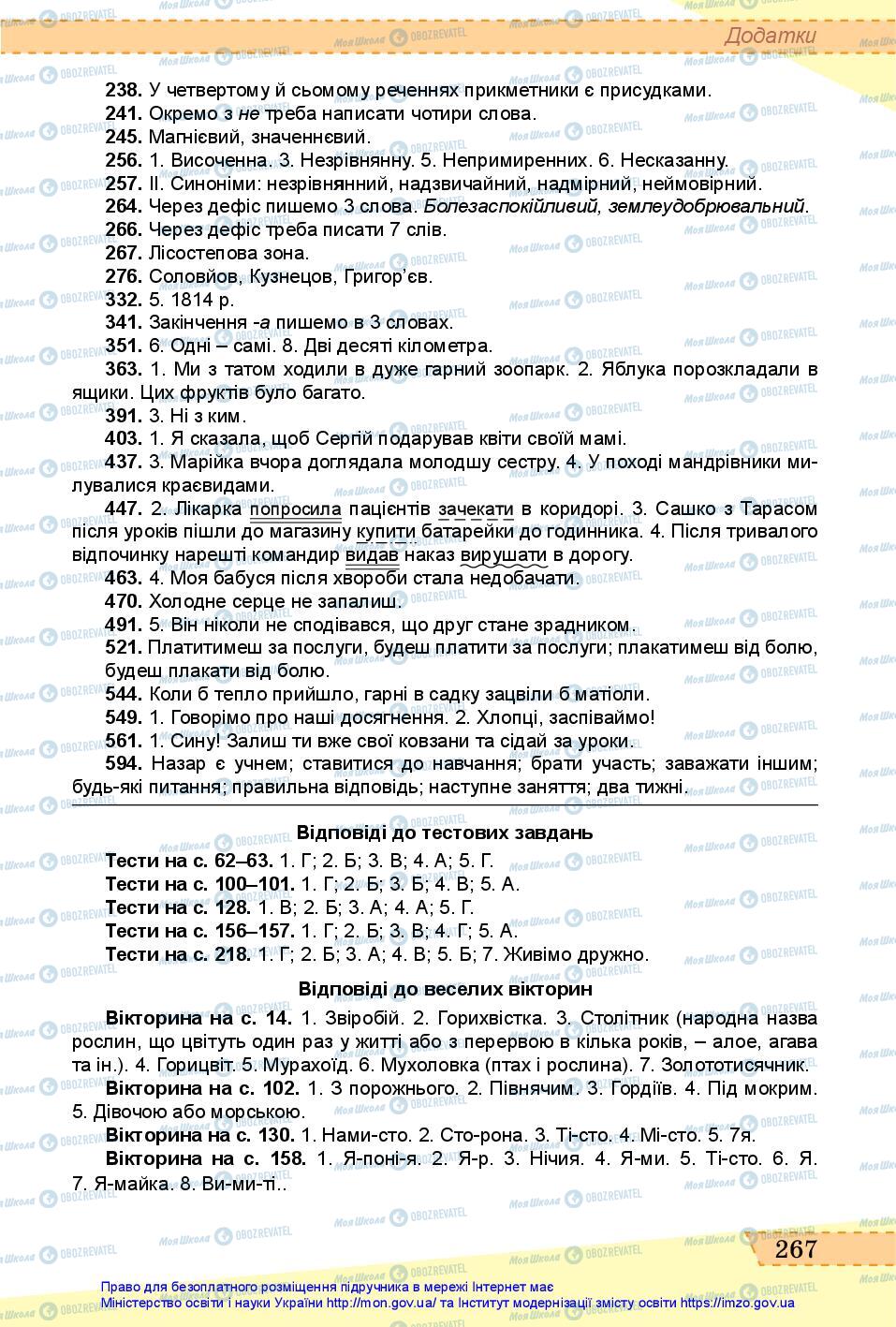 Учебники Укр мова 6 класс страница 267