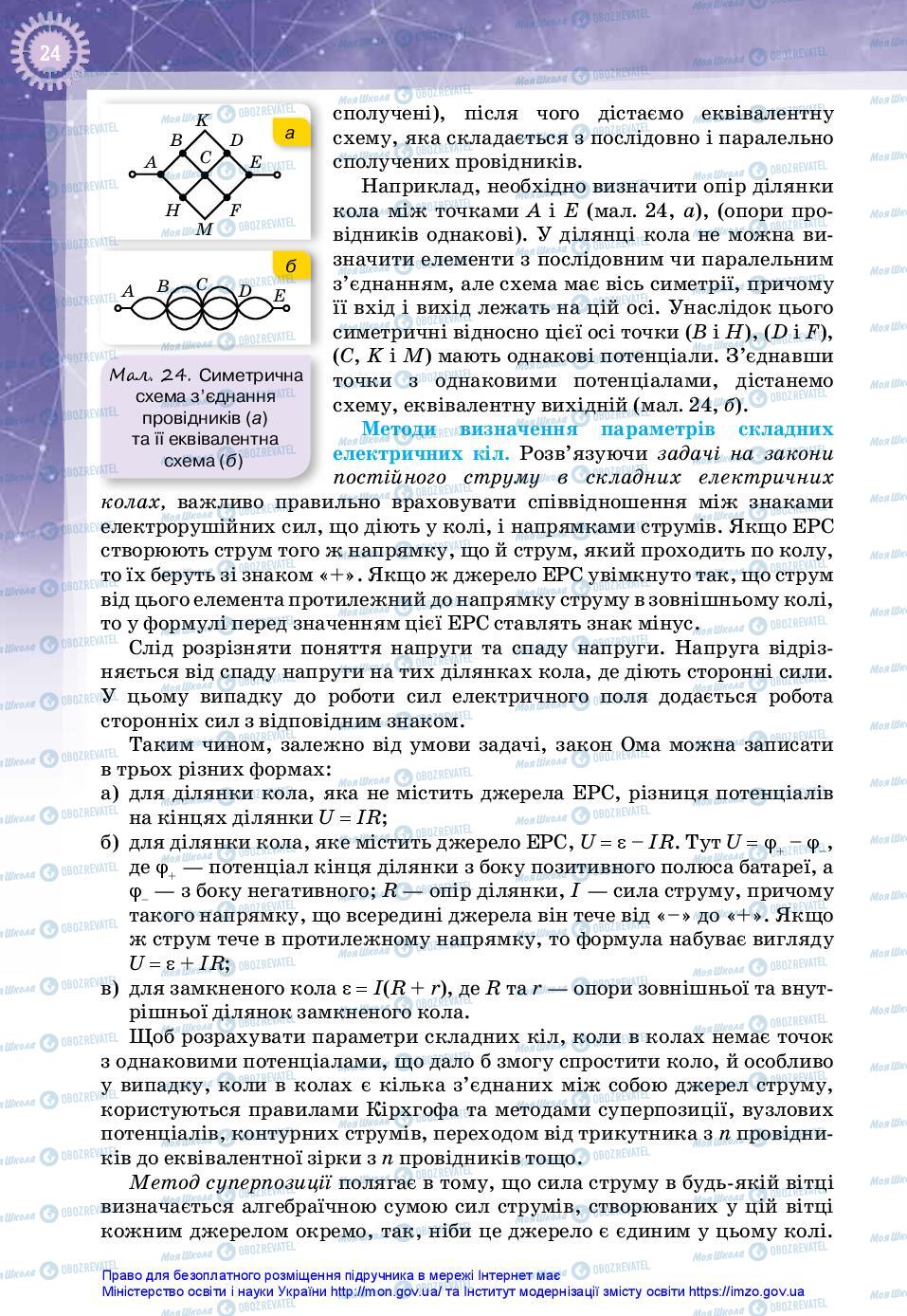 Підручники Фізика 11 клас сторінка 24