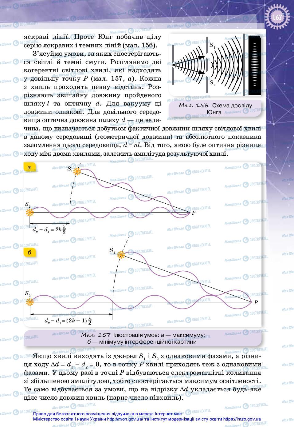 Підручники Фізика 11 клас сторінка 167