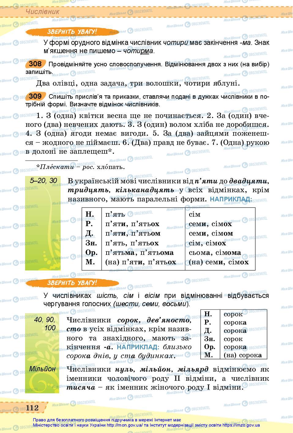 Учебники Укр мова 6 класс страница 112
