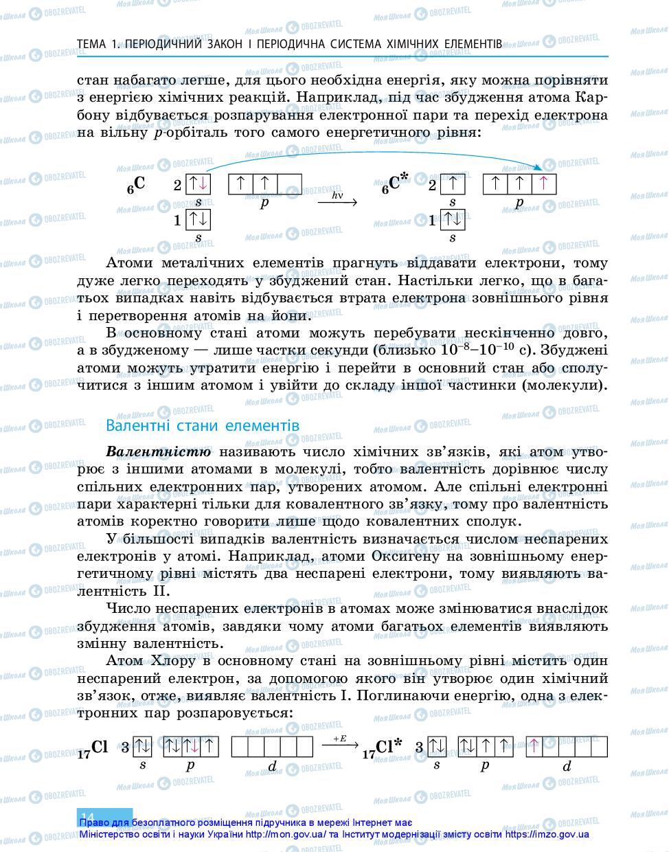 Учебники Химия 11 класс страница 14
