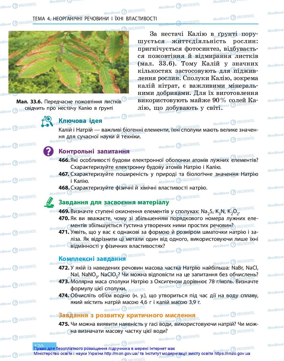 Підручники Хімія 11 клас сторінка 170