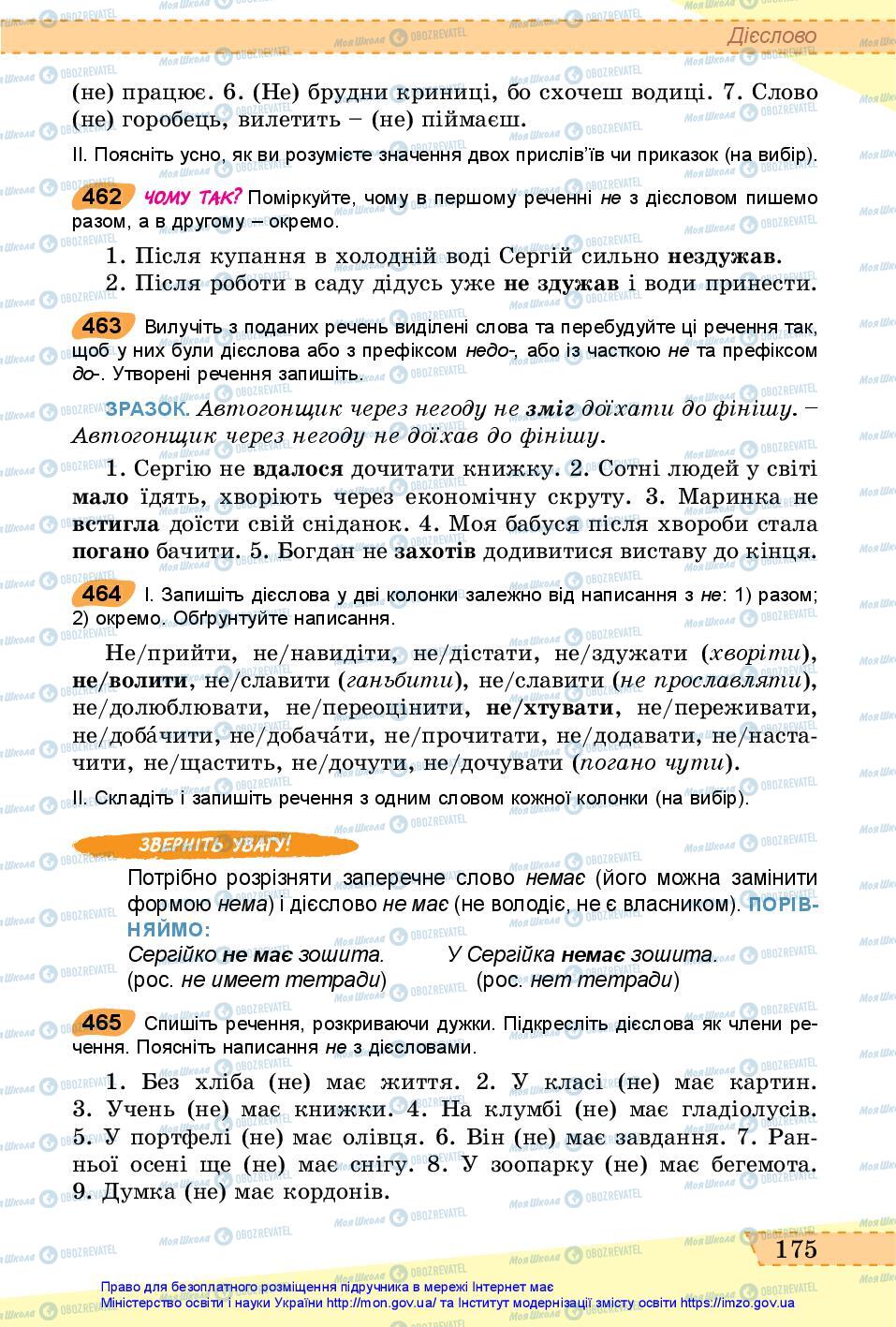 Підручники Українська мова 6 клас сторінка 175