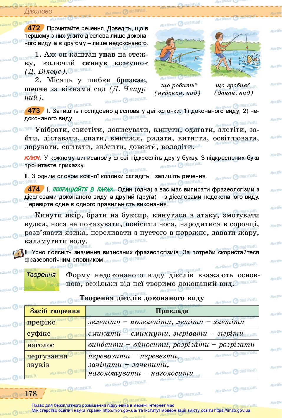 Підручники Українська мова 6 клас сторінка 178