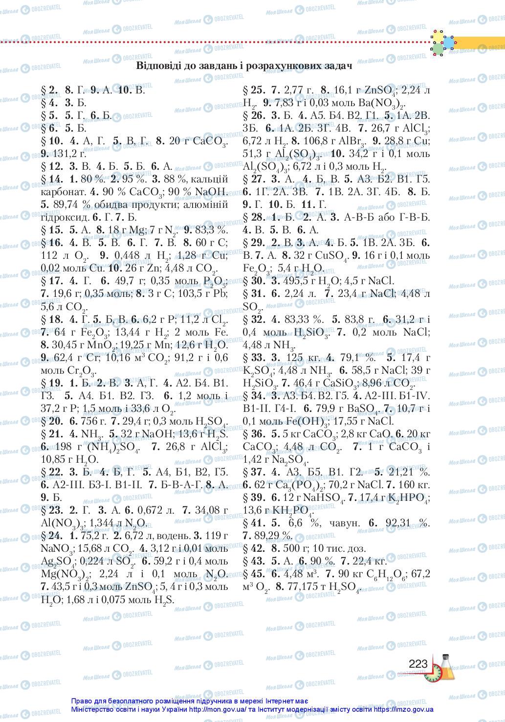 Підручники Хімія 11 клас сторінка 223