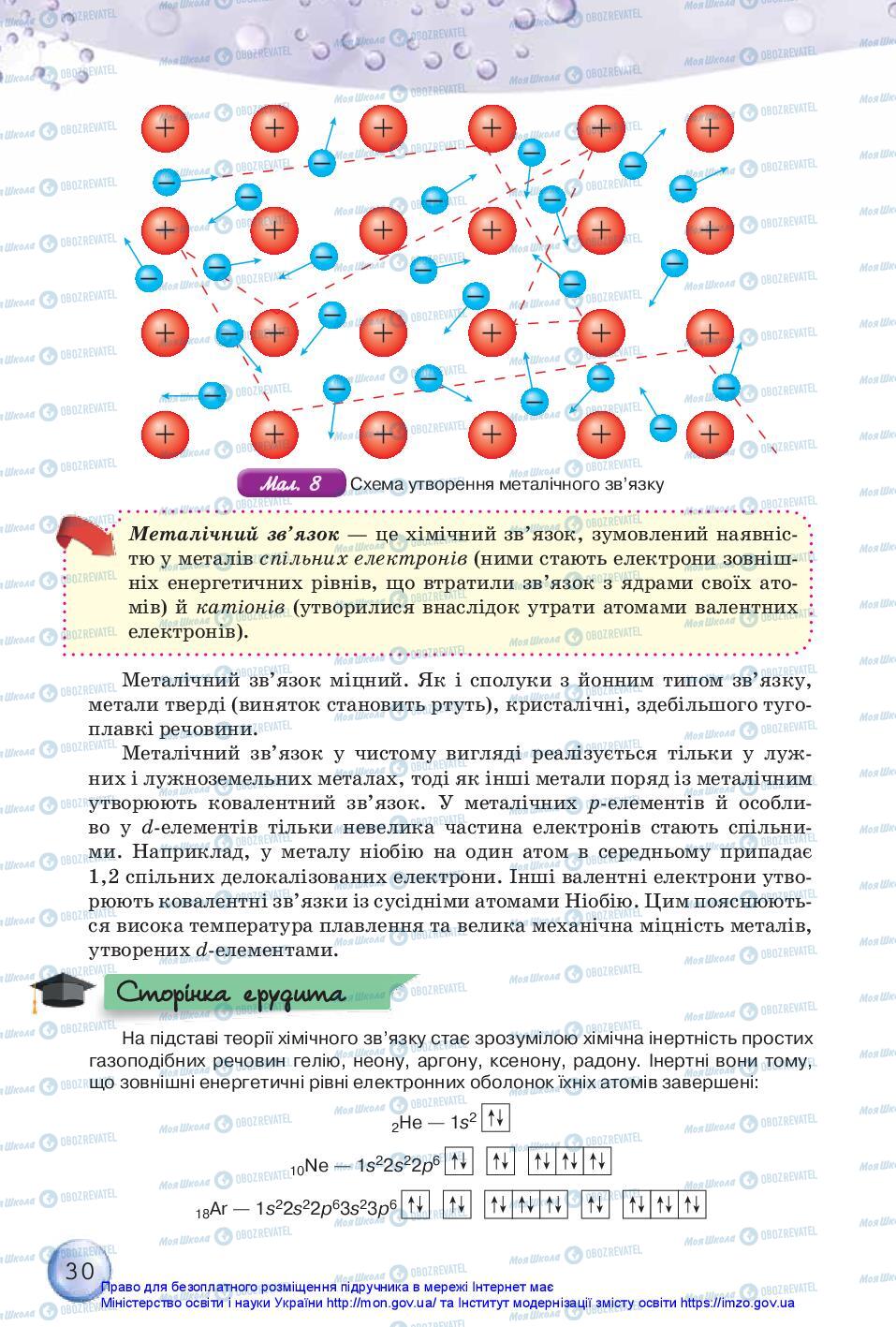 Підручники Хімія 11 клас сторінка 30