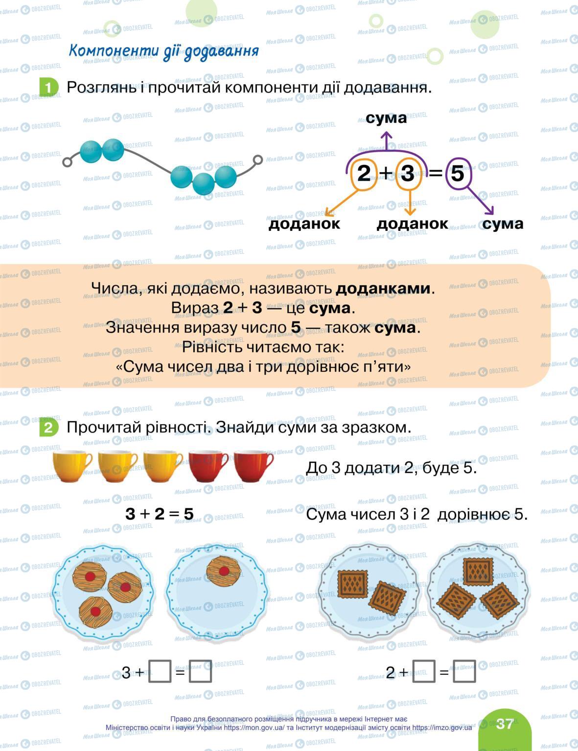 Учебники Математика 1 класс страница 37