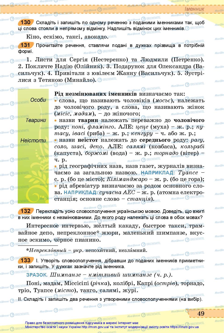 Підручники Українська мова 6 клас сторінка 49