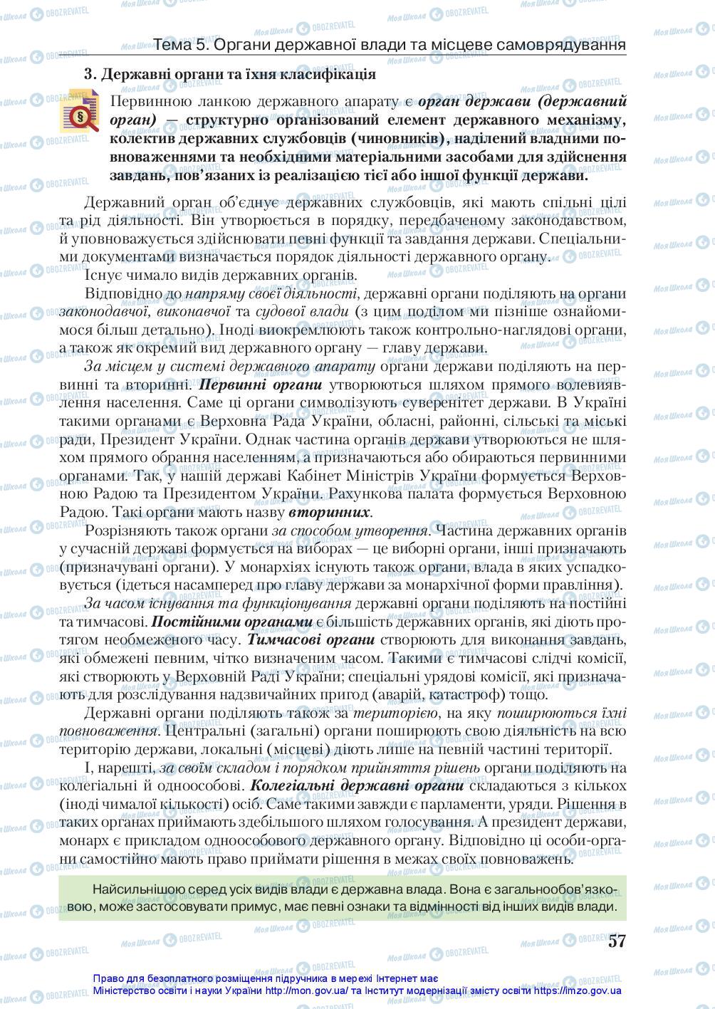 Підручники Правознавство 10 клас сторінка 57