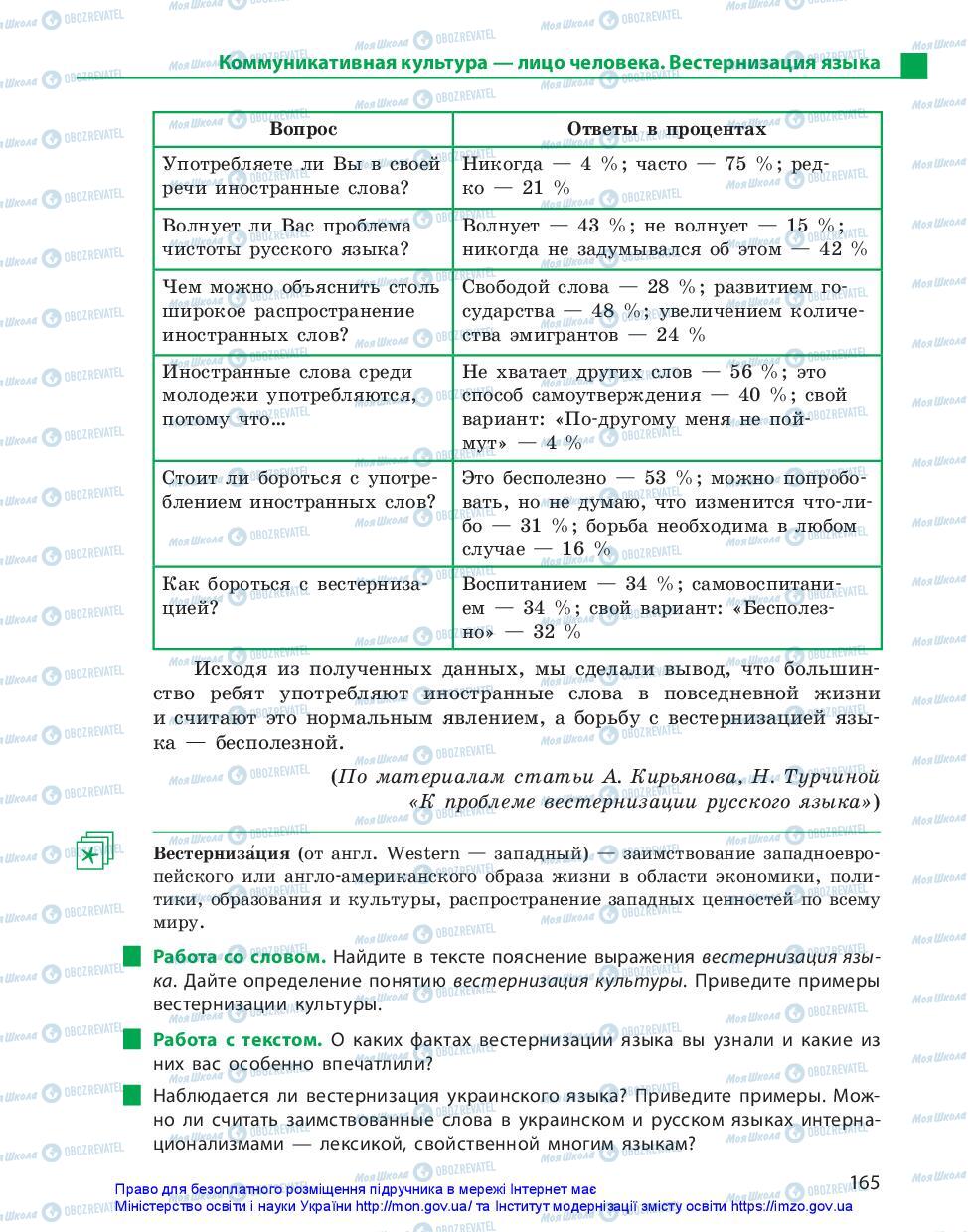Учебники Русский язык 11 класс страница 165