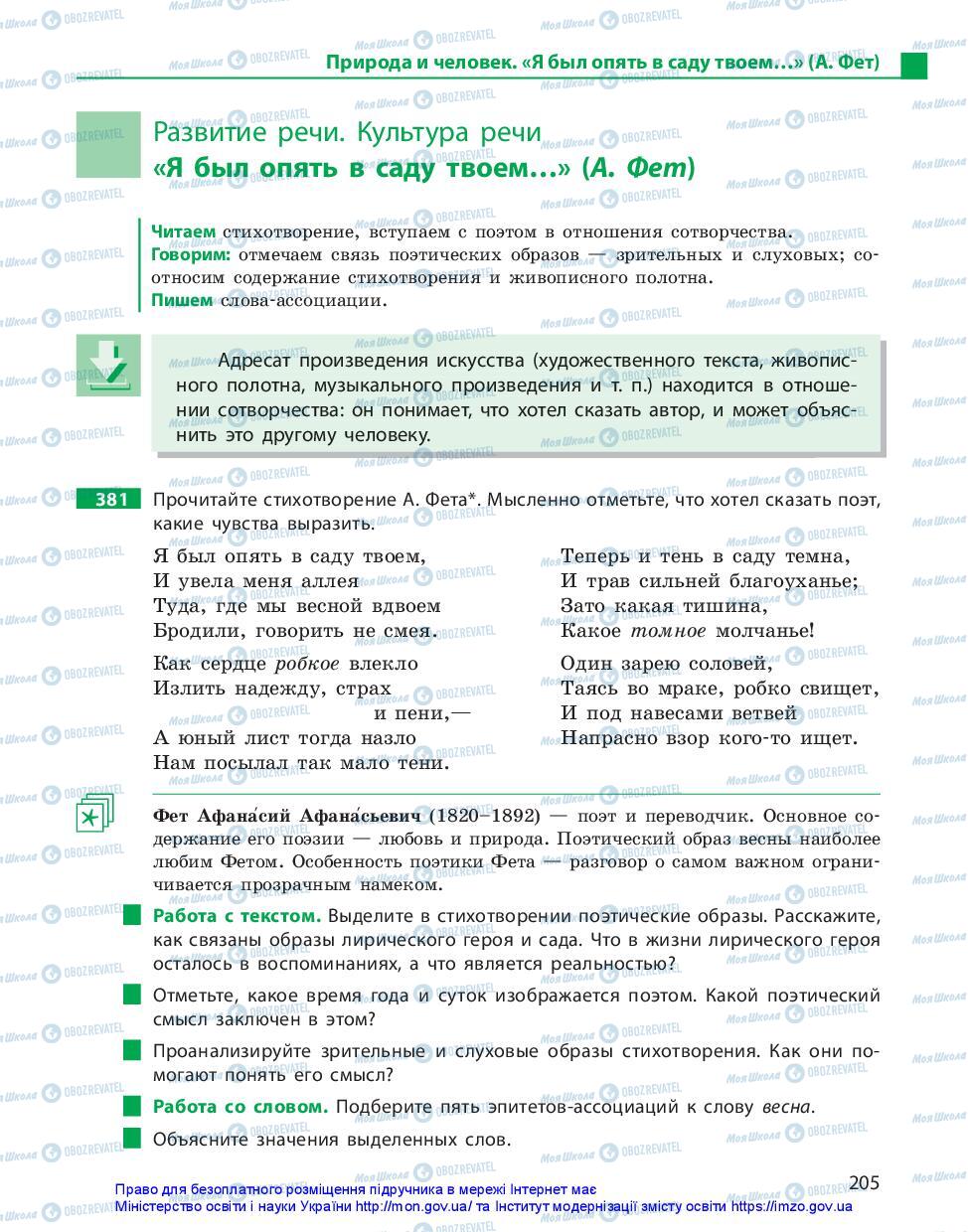 Підручники Російська мова 11 клас сторінка 205