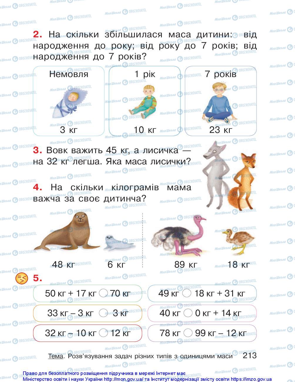 Учебники Математика 1 класс страница 213