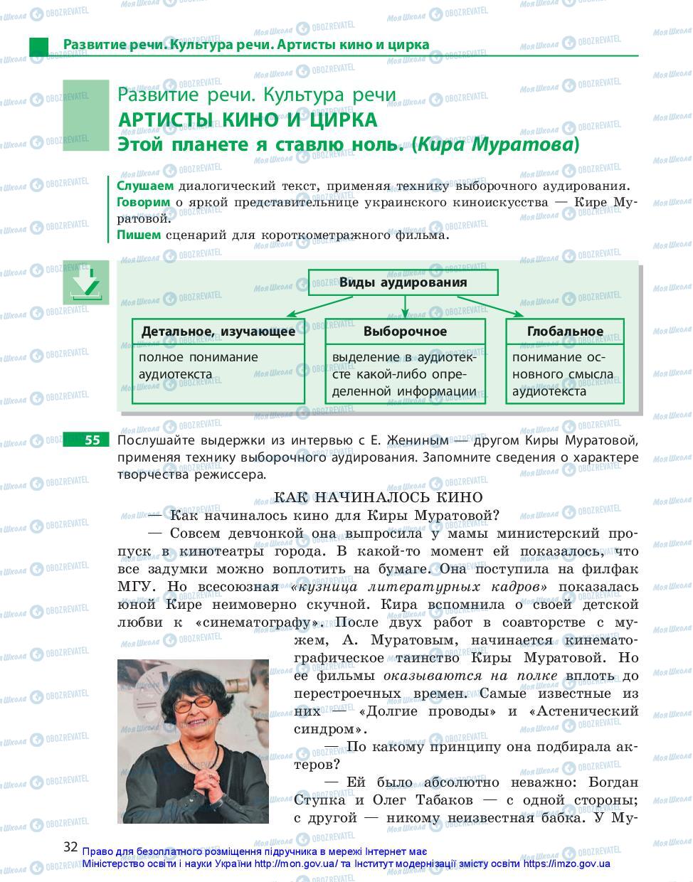 Підручники Російська мова 11 клас сторінка 32