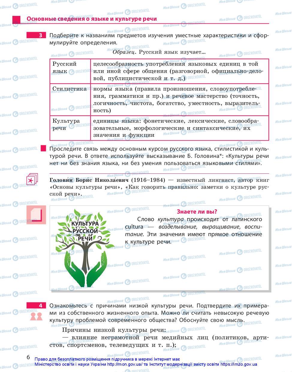 Учебники Русский язык 11 класс страница 6
