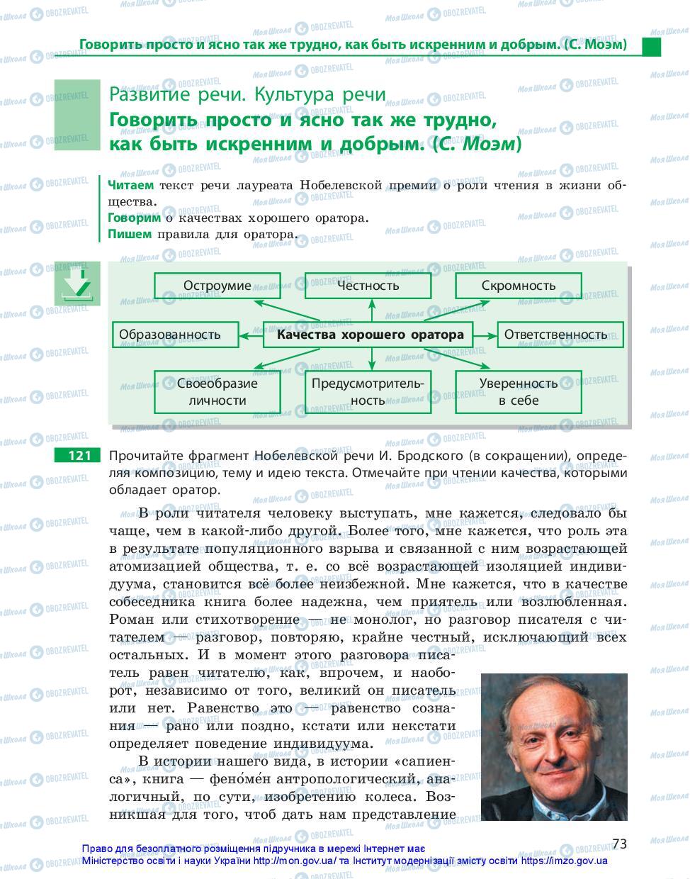 Підручники Російська мова 11 клас сторінка 73