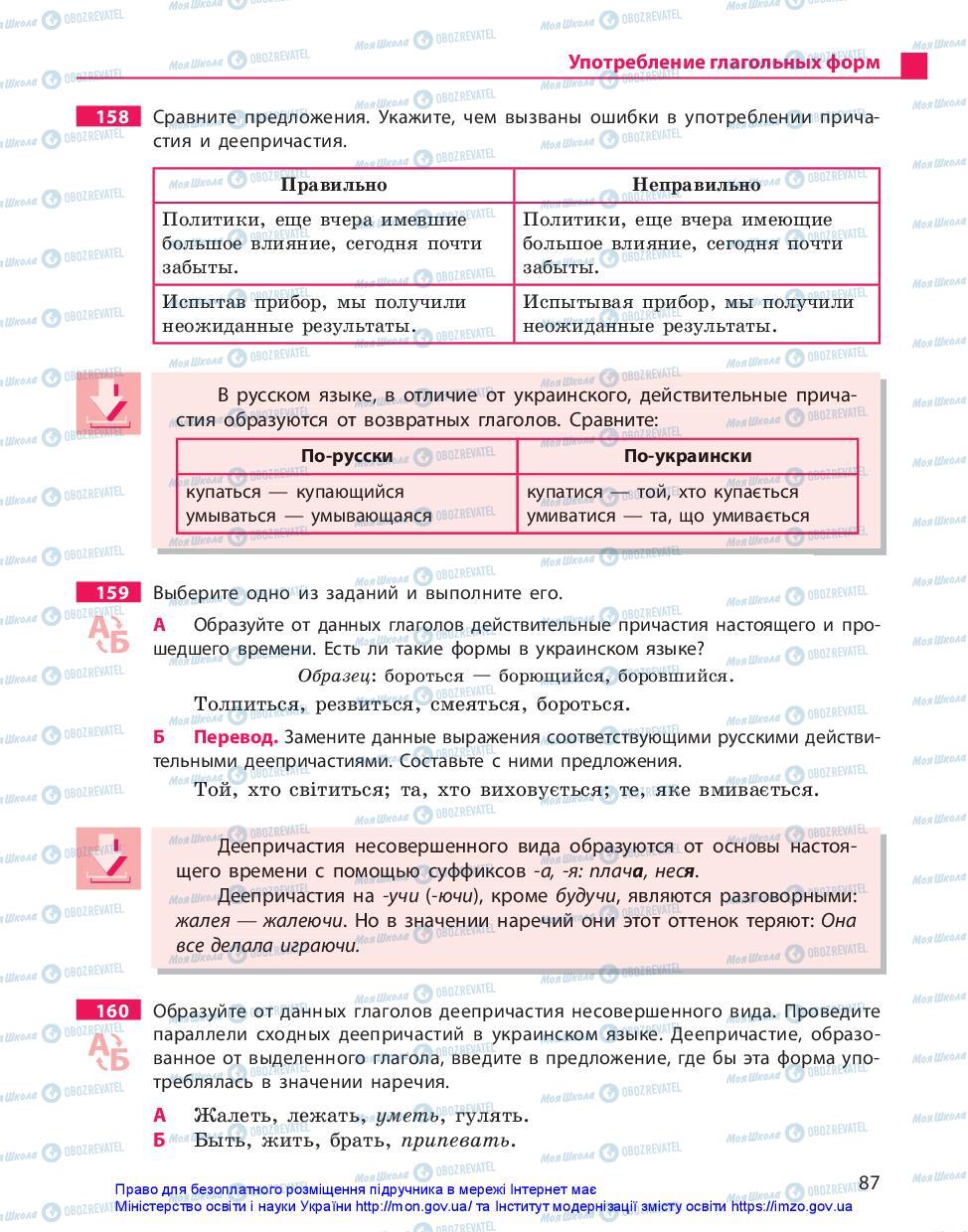 Учебники Русский язык 11 класс страница 87
