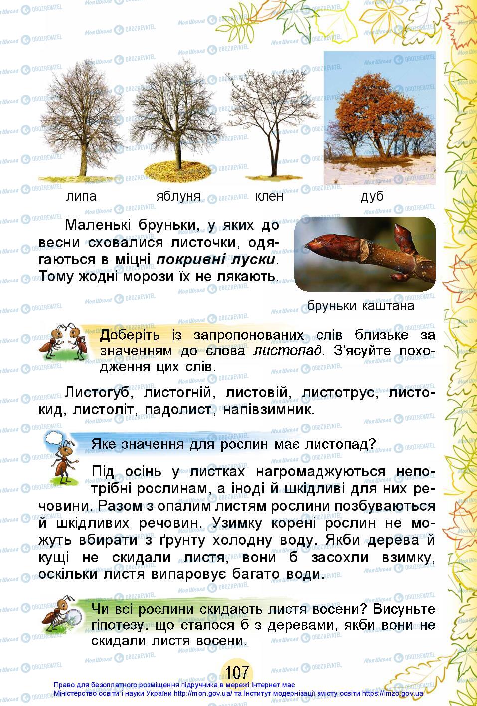 Підручники Я досліджую світ 2 клас сторінка 107