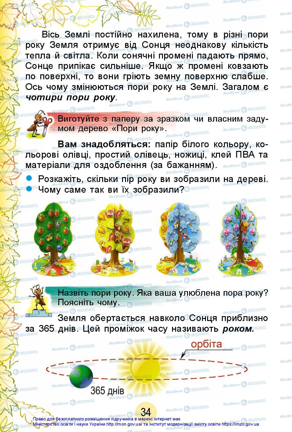 Підручники Я досліджую світ 2 клас сторінка 34