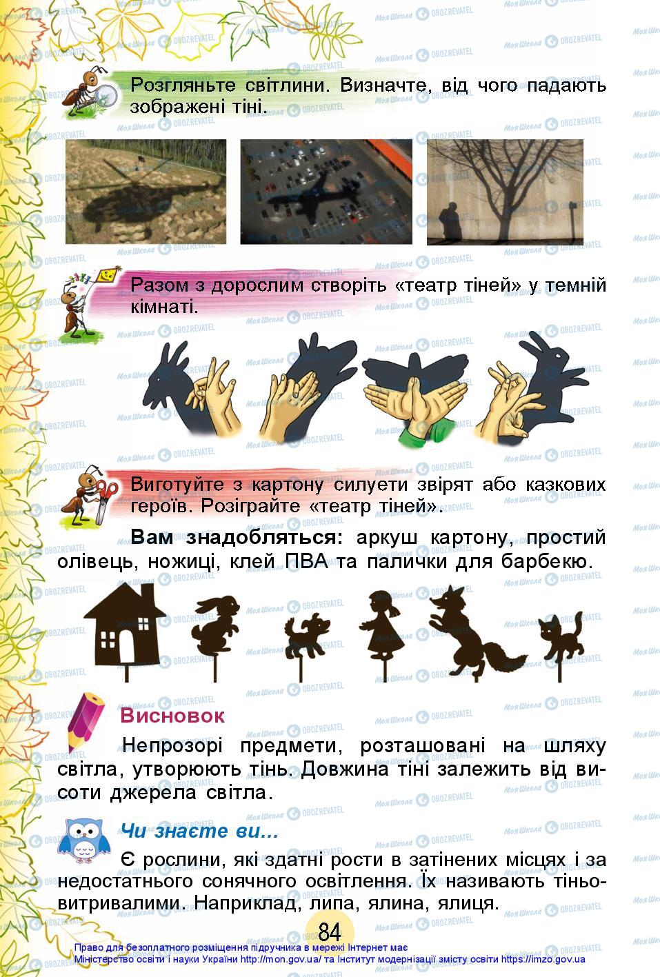 Підручники Я досліджую світ 2 клас сторінка 84