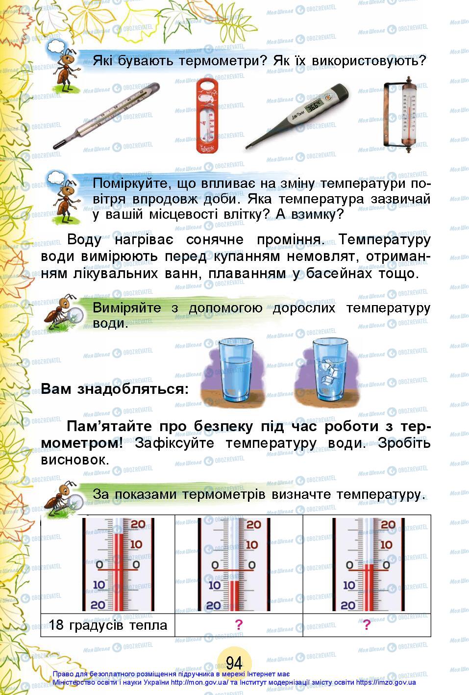 Підручники Я досліджую світ 2 клас сторінка 94