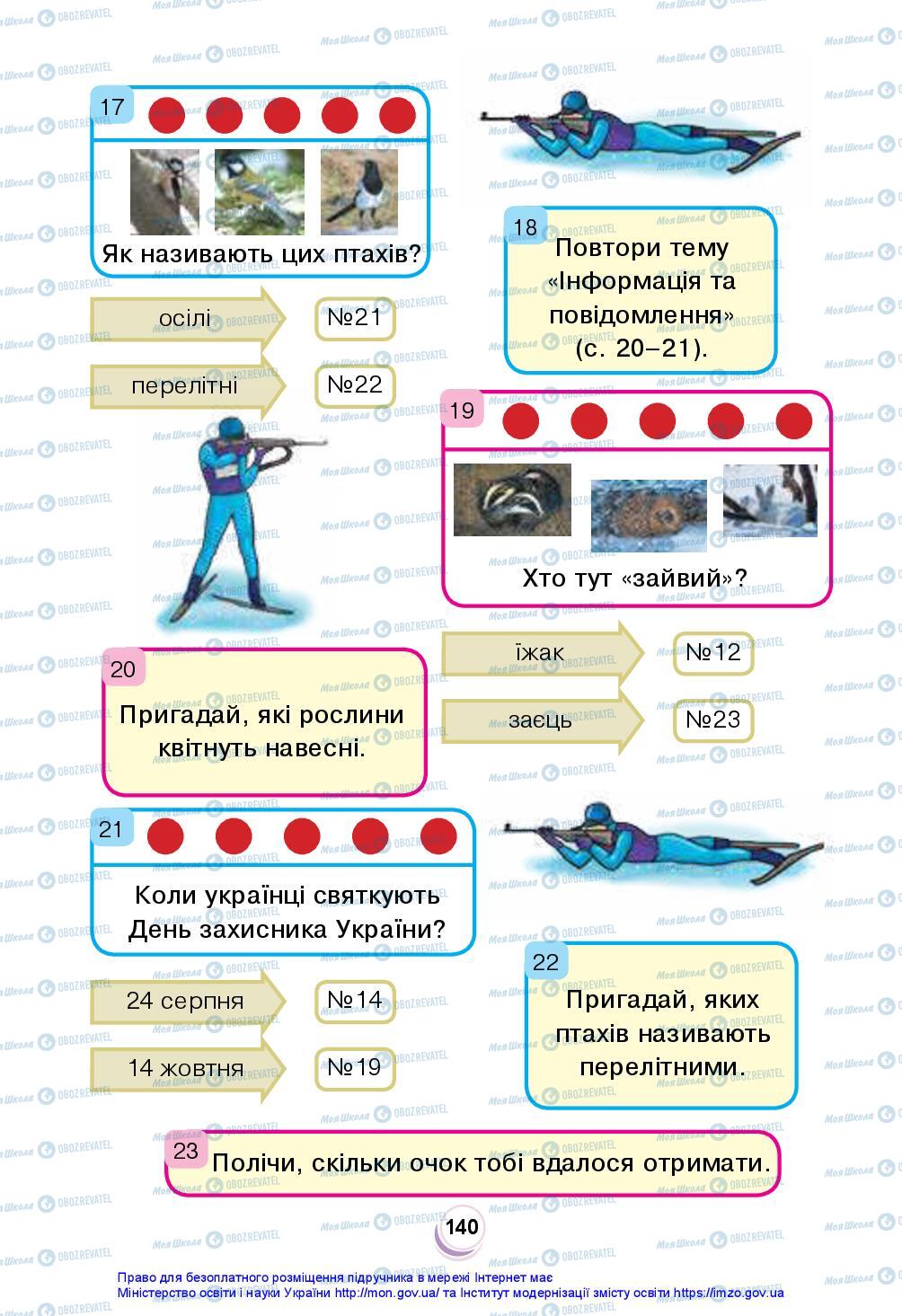 Підручники Я досліджую світ 2 клас сторінка 140