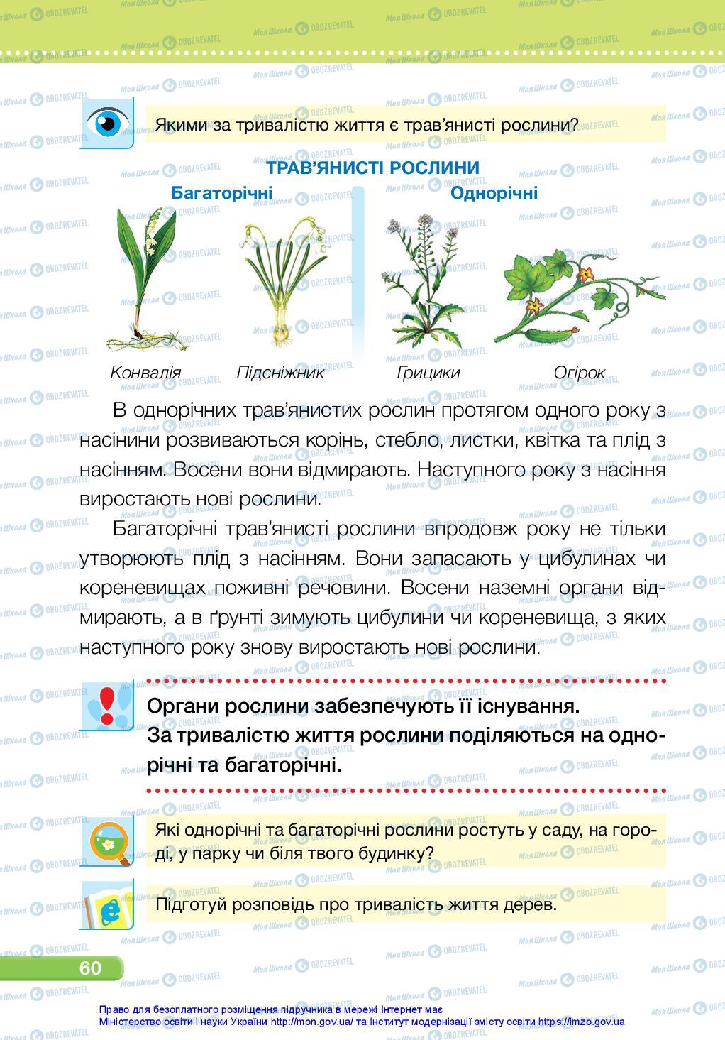 Підручники Я досліджую світ 2 клас сторінка 60