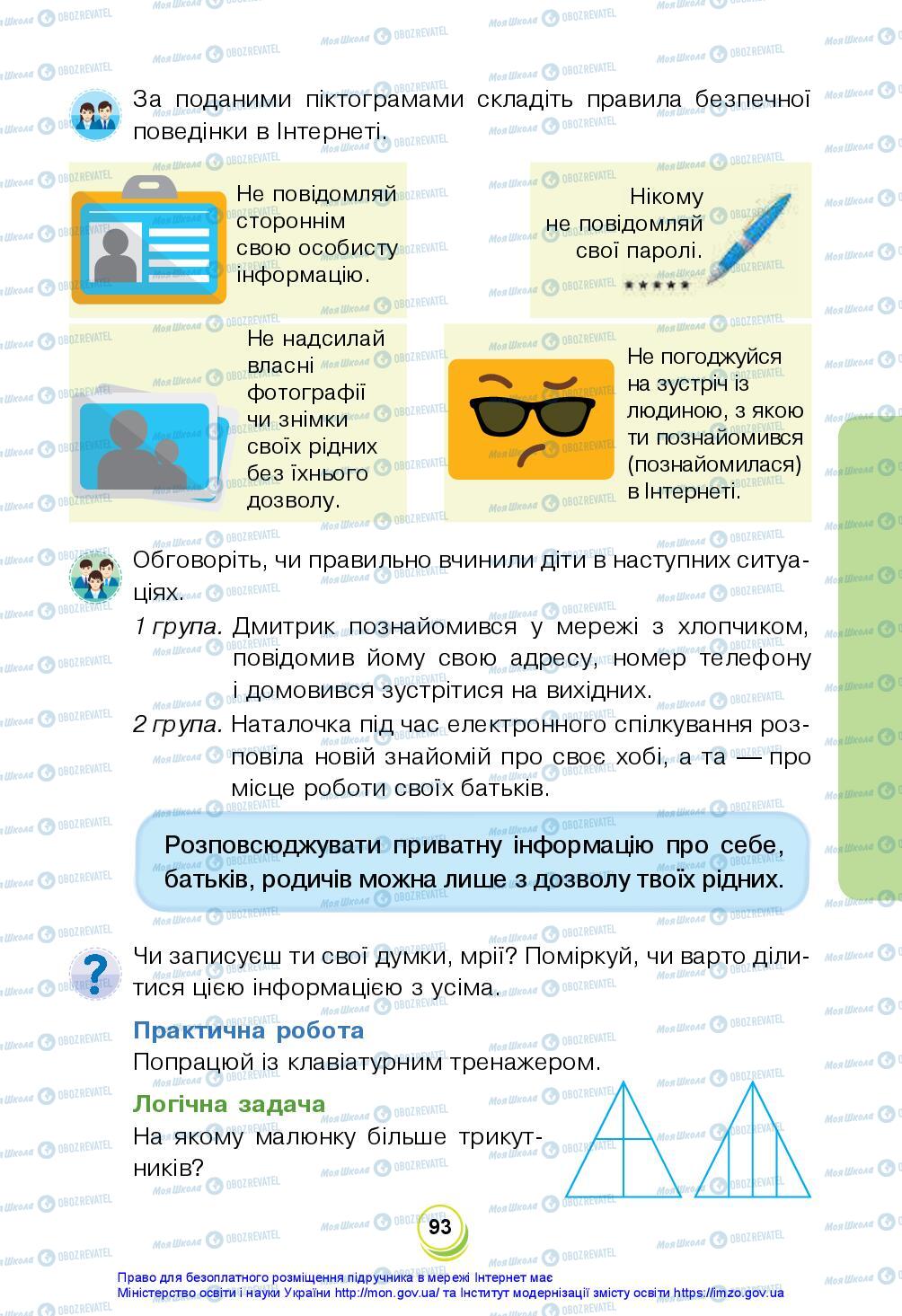 Підручники Я досліджую світ 2 клас сторінка 93