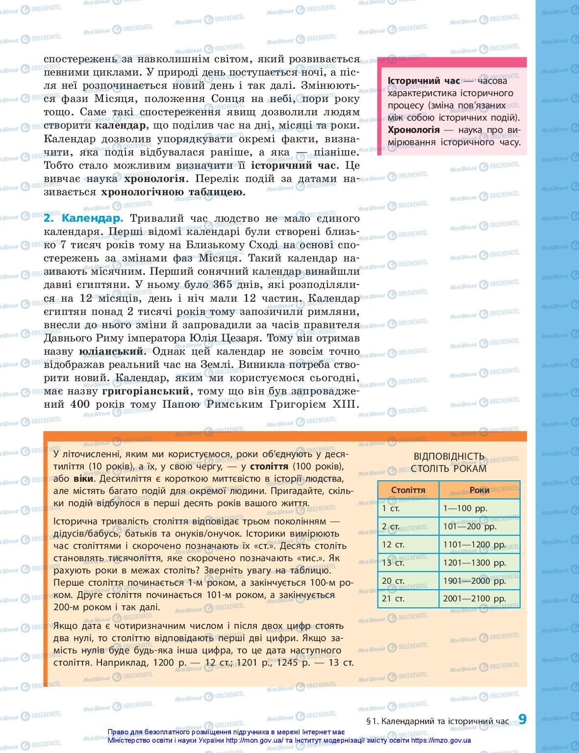 Підручники Історія України 5 клас сторінка 9