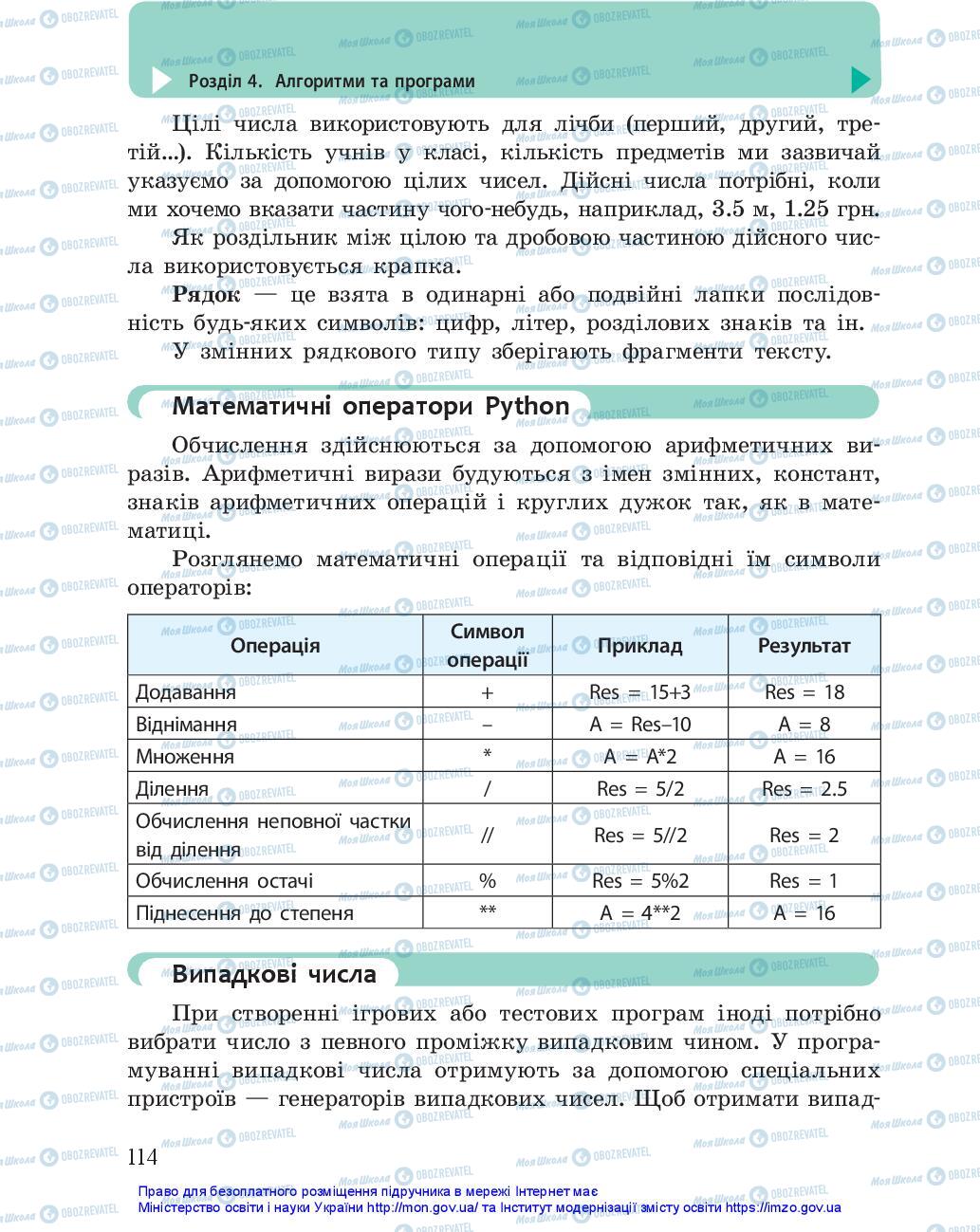 Підручники Інформатика 5 клас сторінка 114