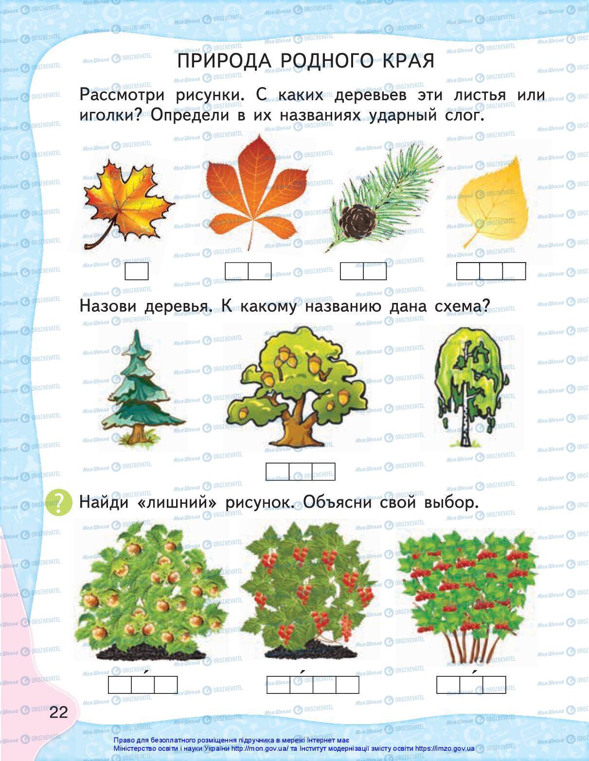 Учебники Русский язык 1 класс страница 22