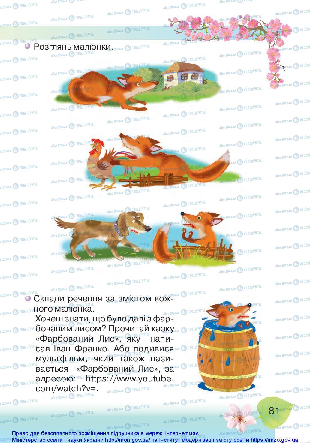 Підручники Українська мова 1 клас сторінка 81