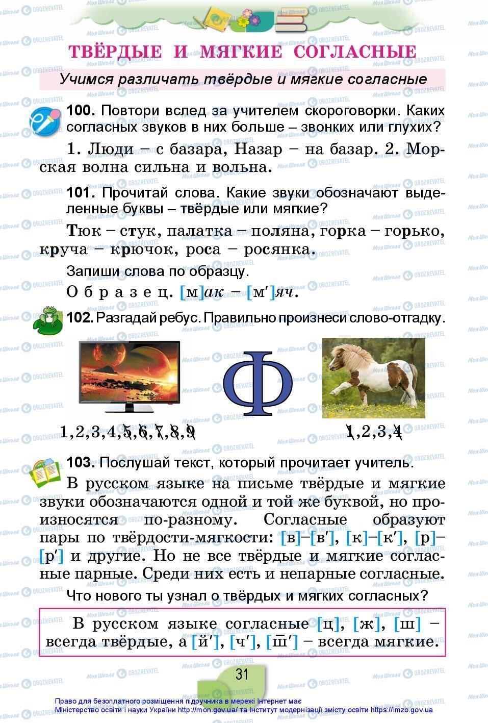 Підручники Російська мова 2 клас сторінка 31