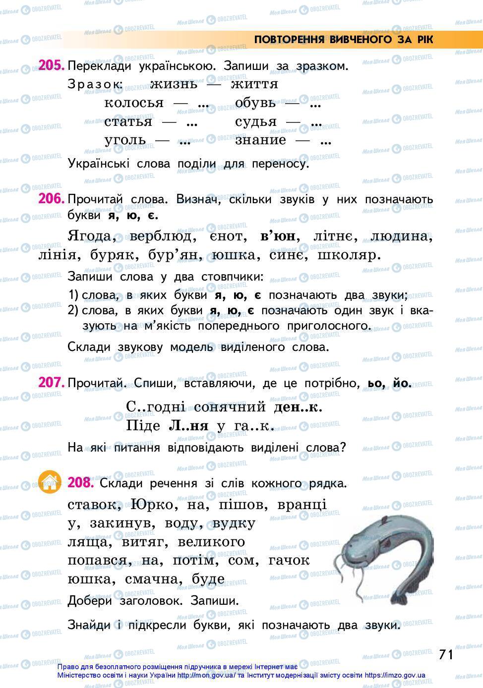 Підручники Українська мова 2 клас сторінка 71