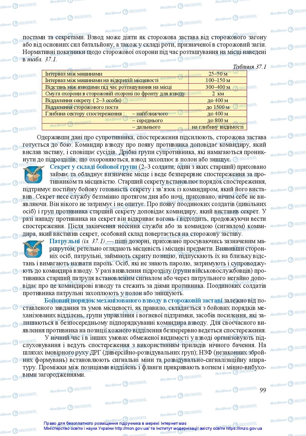 Підручники Захист Вітчизни 11 клас сторінка 99